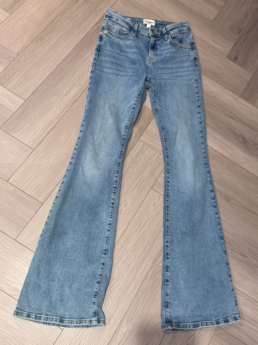 River Island Faded Light Blue Denim Jeans - Women's